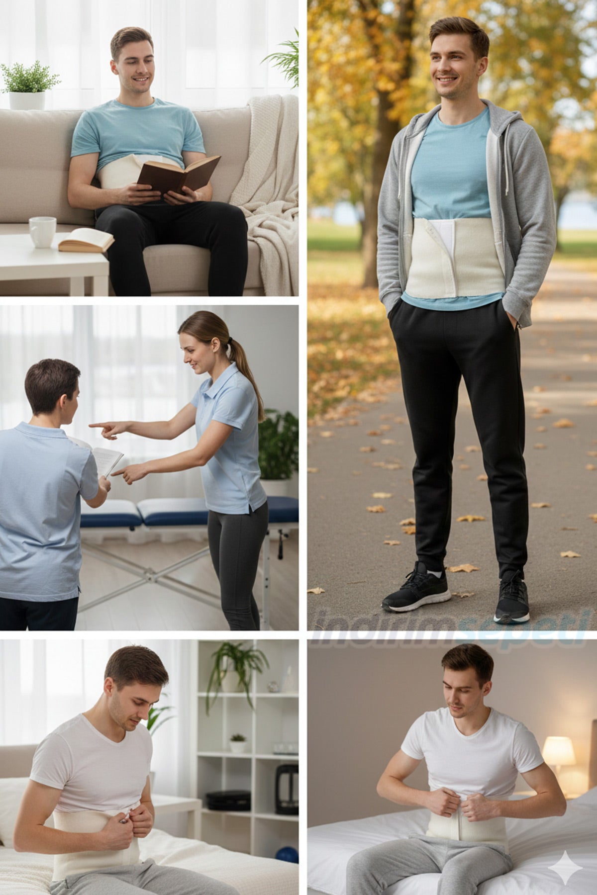 Yün Bel Korsesi ve Kuşağı Unisex – Cırtlı ince Bel Destekleyici, Rahat ve Şık Yün Korse (S - XXL) - indirimsepeti