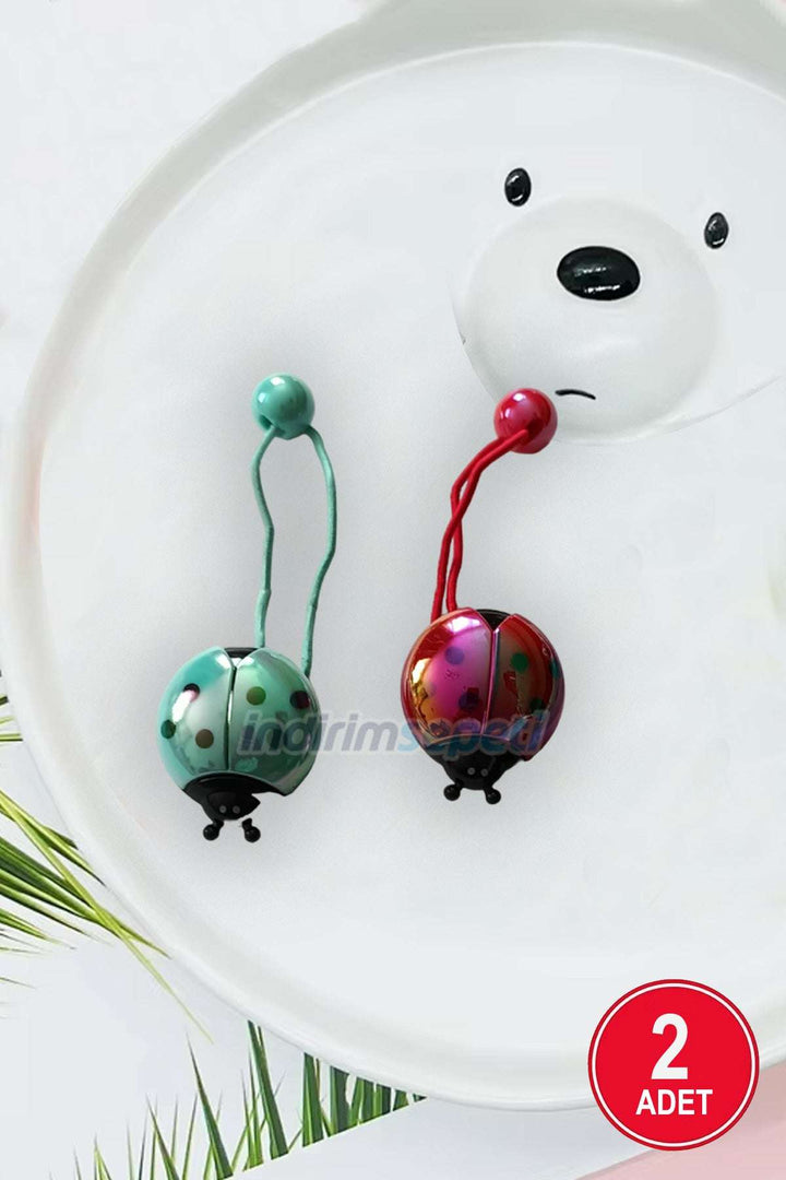 Toka Uğur Böceği Saç Lastik Toka Şık At Kuyruğu Tutucu Dayanıklı Plastik Toka 2 Adet - Indirimsepeti