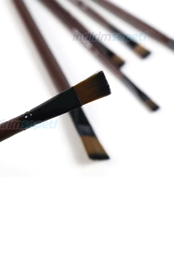 Akrilik Boya Fırçası Yağlı Boya Fırcası Guaj Boya Kahverengi Sentetik Kıl 25 cm Büyük Boy No:10 - Indirimsepeti