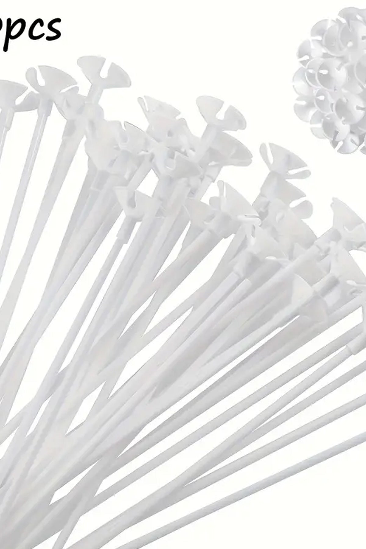 100 Adet Balon Çubuğu Balon Tutucu Sapları Plastik Doğum Günü Partisi, Düğün Etkinlik Sahne Süslemesi - indirimsepeti