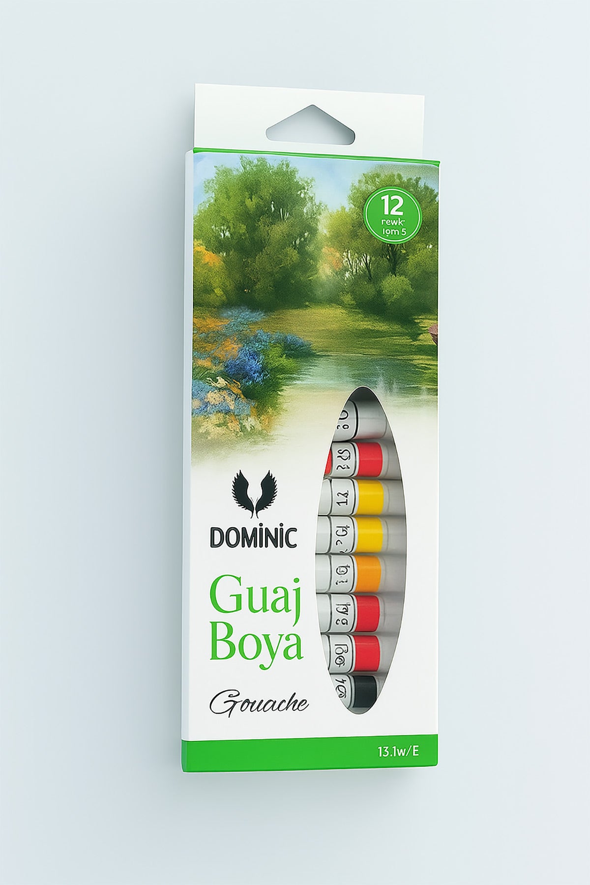 Tuval 25x35 + 12 Renk Guaj Boya ve Palet | Hobi Sanat Başlangıç Paketi - indirimsepeti