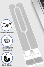 Ayarlanabilir Plastik Dizüstü Destek Tabanı Katlanabilir Taşınabilir Laptop Sehpası Yükseltici - indirimsepeti