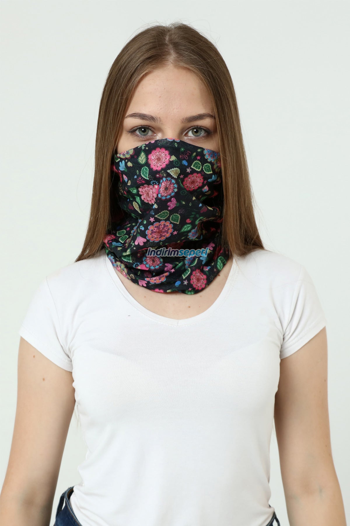 Buff Dikişsiz Boyunluk Maske Baf Bandana Saç Bandı Kamp Aksesuar Çiçek Desenli - indirimsepeti