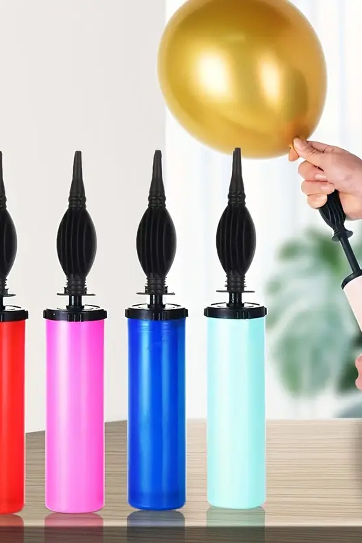 Balon Şişirme Pompası 1 Adet Hava Basan Pompalayan Pompa Karışık Renk - indirimsepeti