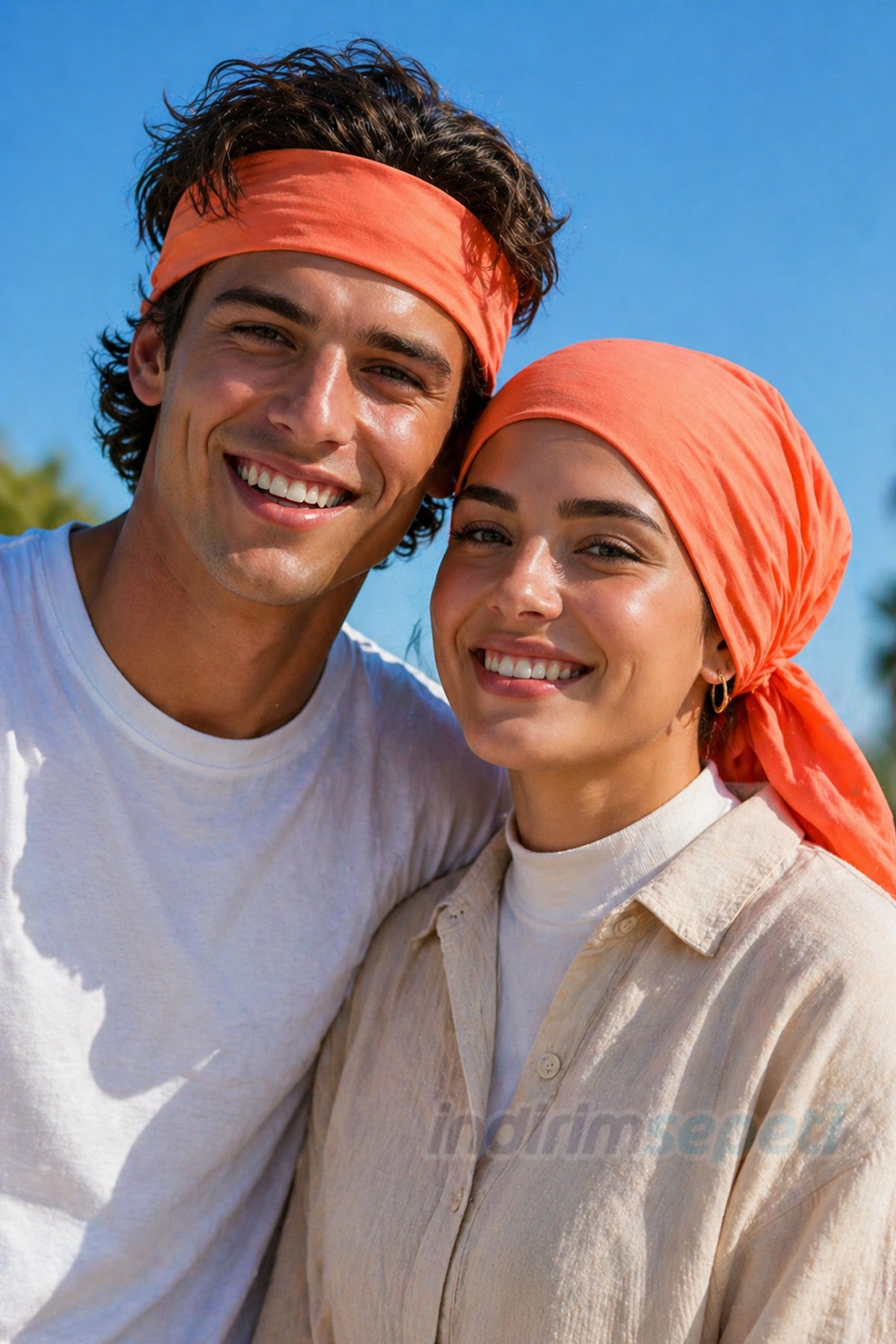 Turuncu Pamuklu Bandana 55x55 cm – Yazlık İnce Kumaş Unisex Saç & Boyun Fular | Plaj, Gezi & Festival - indirimsepeti