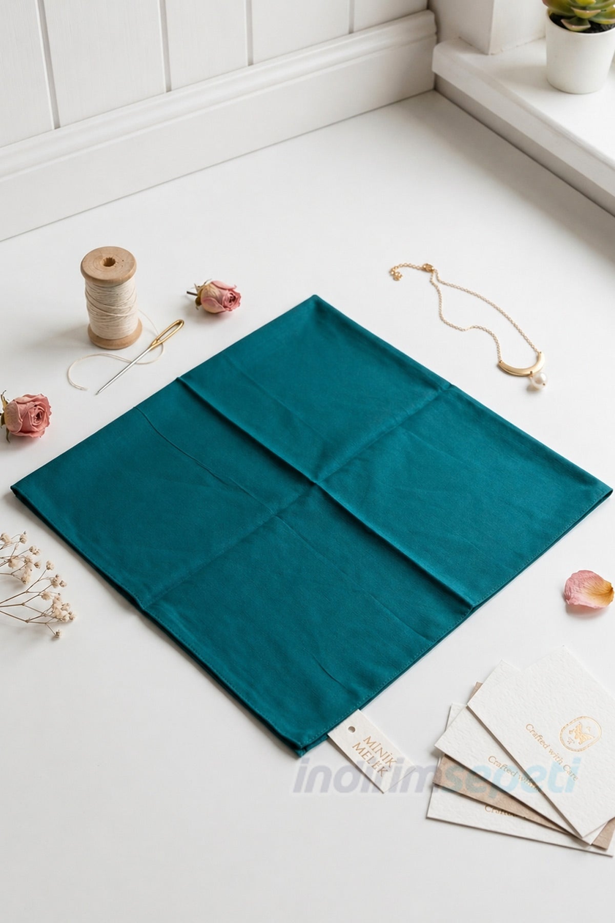Cerrahi Bandana Pamuklu Lacivert - Mavi – Unisex Medikal Saç Aksesuar Yazlık ince Pamuklu Kumaş - indirimsepeti