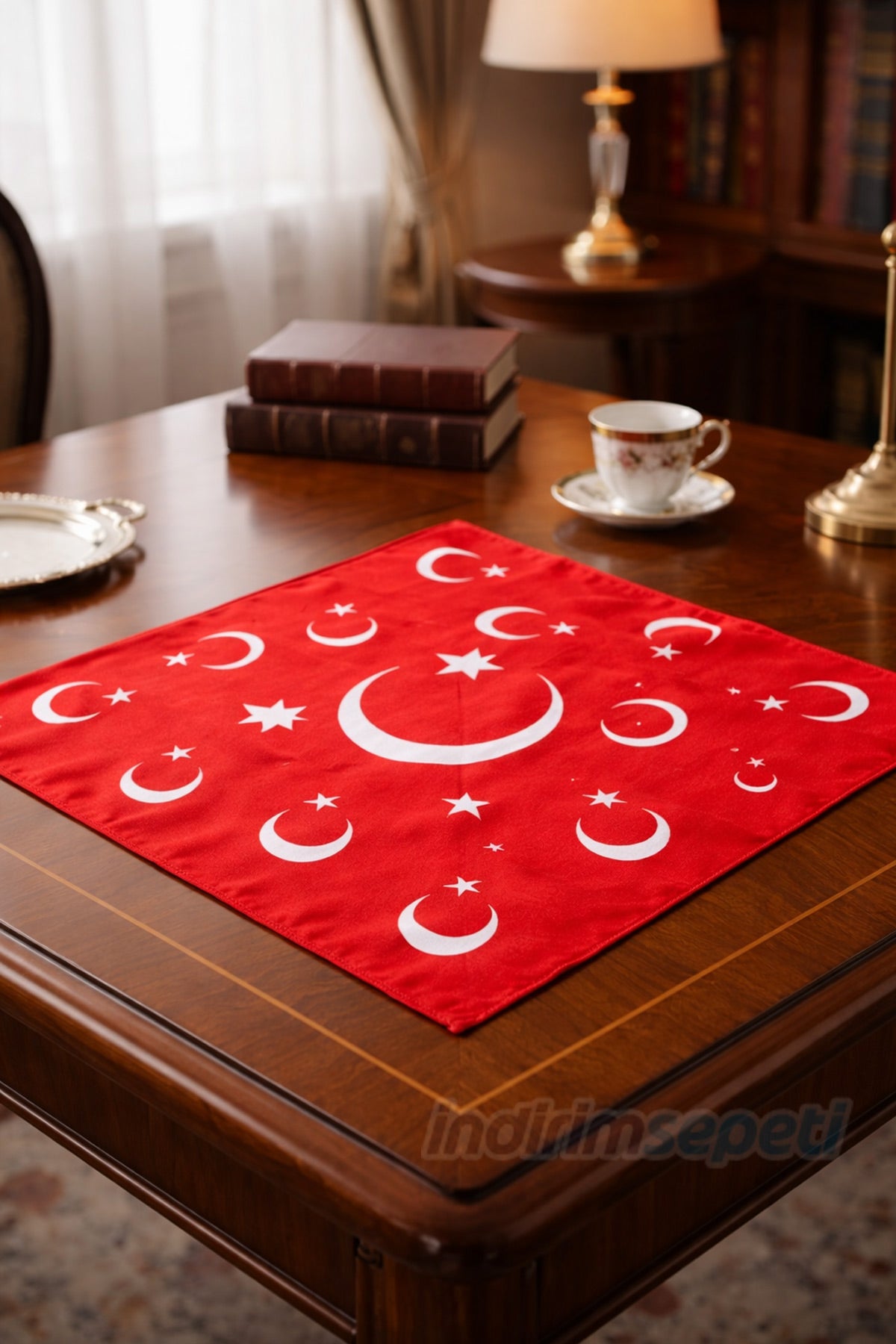 Ayyıldız Pamuk Kumaş Bandana Fular - Kırmızı Bandana Türk Bayrağı Temalı  - 23 Nisan, 29 Ekim, 19 Mayıs