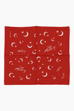 Türk Bayrağı Ayyıldız Desenli Kırmızı Bandana Fular Pamuklu - indirimsepeti