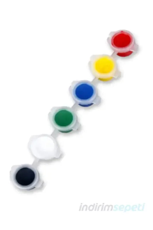 3ml Akrilik Boya 6 Renkli Mini Boy Tüp Dolu | Okul ve Yaz Kampı Boyama Seti - Indirimsepeti