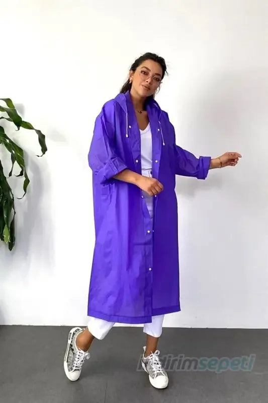 Bayan Yağmurluk Mor - Indirimsepeti