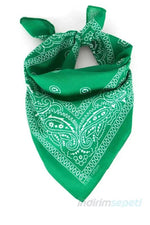 Bandana Etnik Desenli Bisiklet & Motosiklet Etkinlik Gezi Eğlence Pamuklu Yeşil - indirimsepeti
