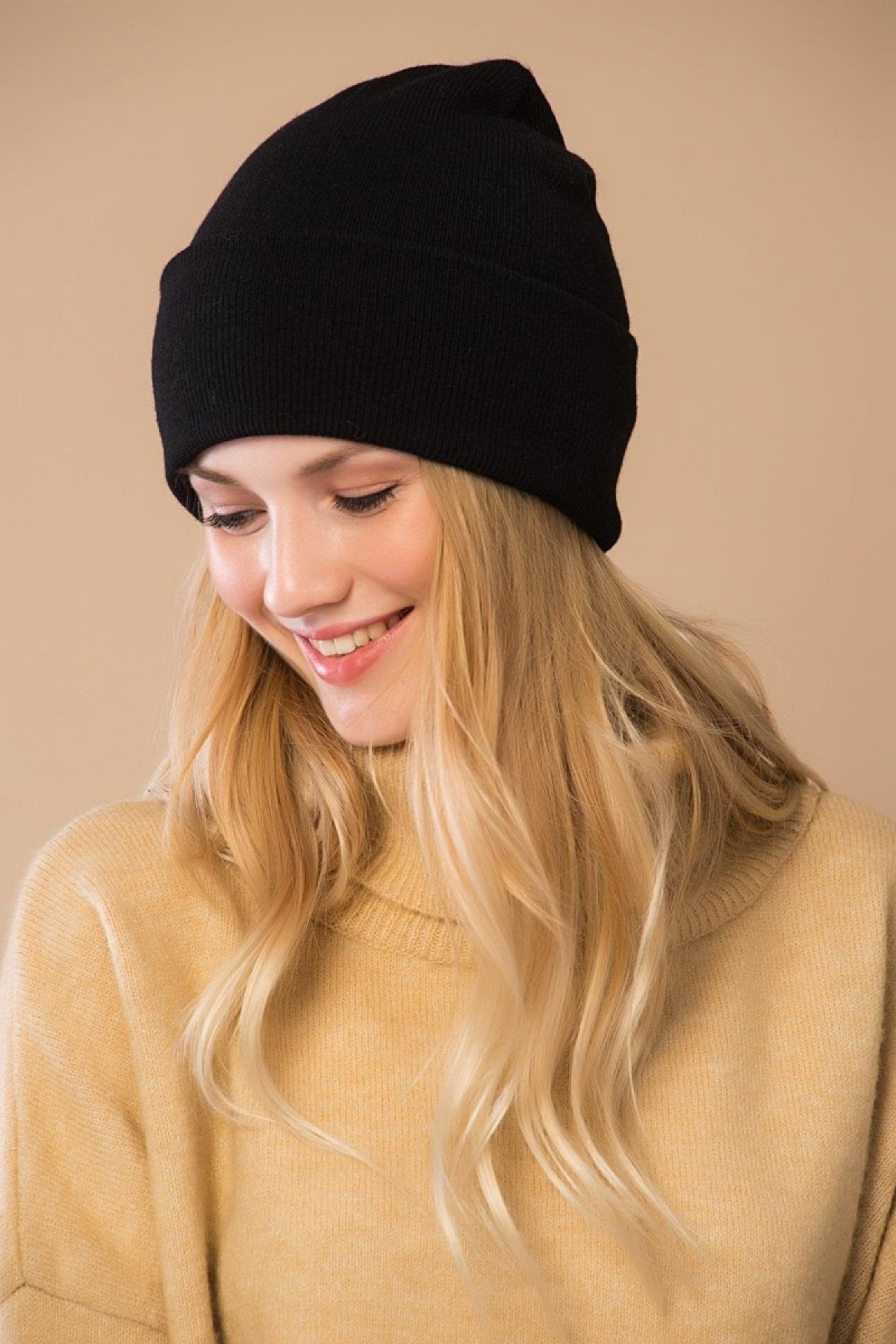Basic Bere Triko Sonbahar Kışlık Siyah Unisex - indirimsepeti