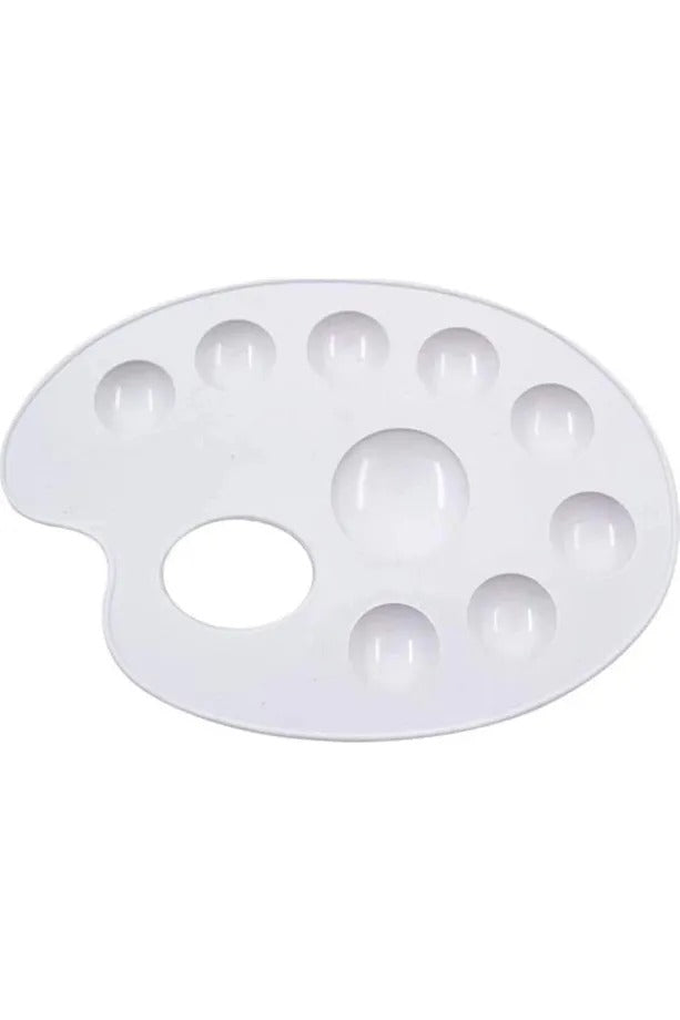 Beyaz Yuvarlak ve Oval Sanat Palet, Suluboya, Akrilik, Kendin Yap El Sanatları için