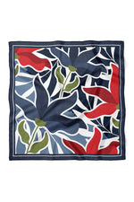Yaprak Desenli Saten Bandana 55x55 cm | Şık Çanta Aksesuarı & Boyun Fuları - indirimsepeti