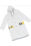 Kalite Unisex Yağmurluk Cepli Dayanıklı Love Rain Kapşonlu XL - Yapmurluk