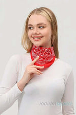 Bandana Etnik Desenli Bisiklet & Motosiklet Etkinlik Gezi Eğlence Pamuklu Kırmızı 4 Model - Indirimsepeti