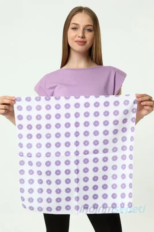 Bandana Papatya Bisiklet & Motosiklet Etkinlik Gezi Eğlence Pamuklu Beyaz - Indirimsepeti