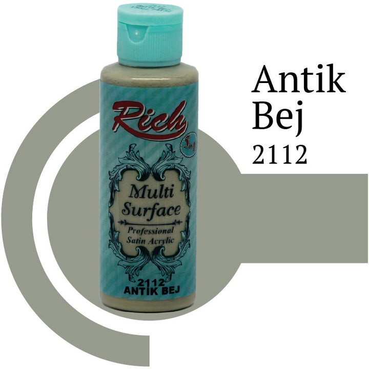 Rich Multi Surface 2112 ANTİK BEJ Akrilik Boya 120cc