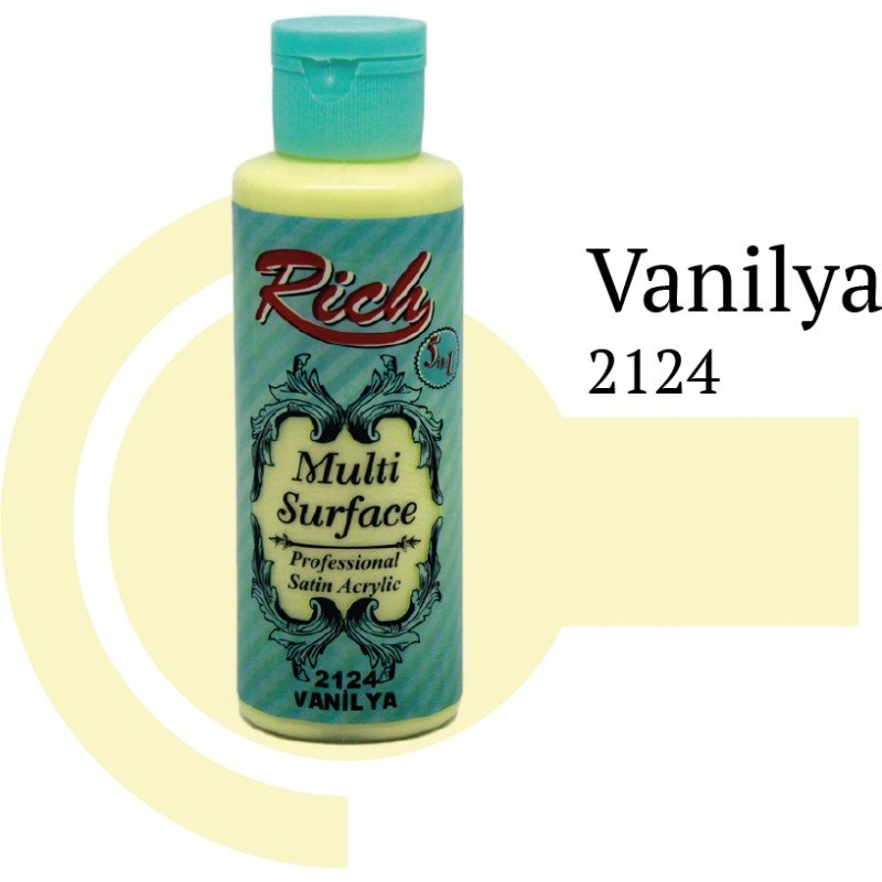 Rich Multi Surface 2124 VANİLYA Akrilik Boya 120cc - indirimsepeti