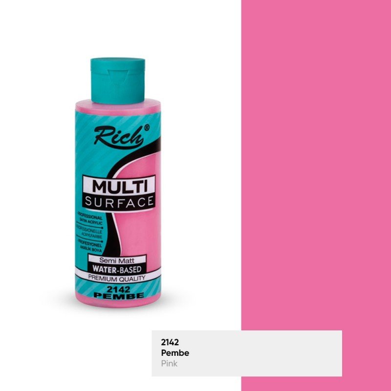Rich Multi Surface 2142 PEMBE Akrilik Boya 120cc - indirimsepeti