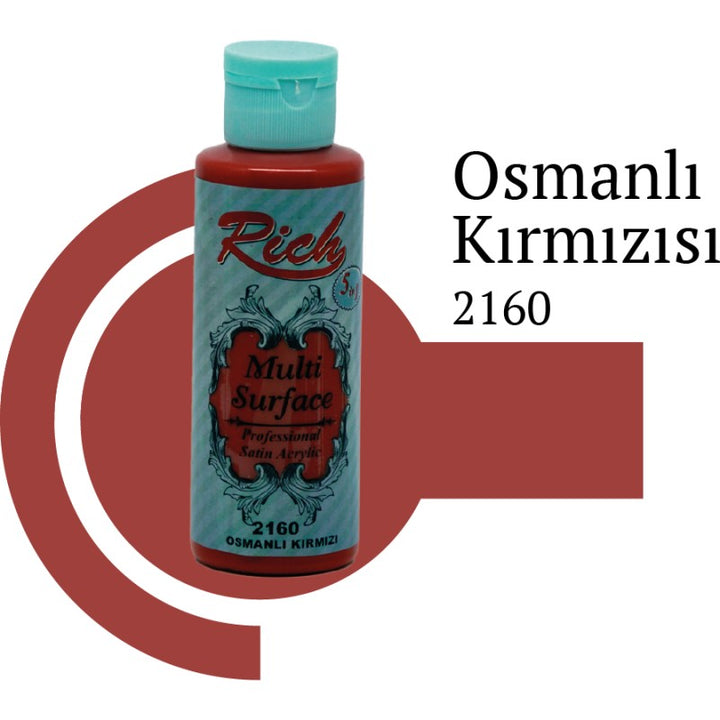 Rich Multi Surface 2160 OSMANLI KIRMIZI Akrilik Boya 120cc