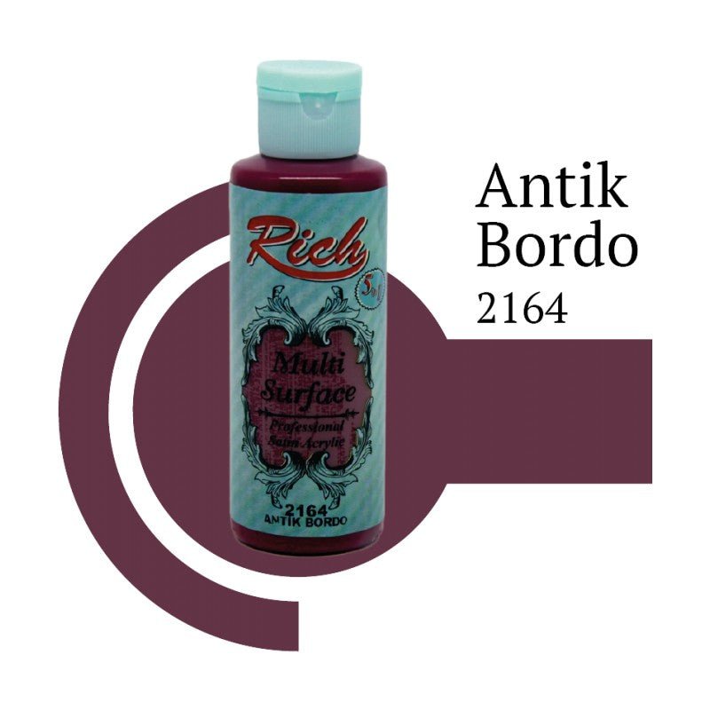 Rich Multi Surface 2164 ANTİK BORDO Akrilik Boya 120cc - indirimsepeti