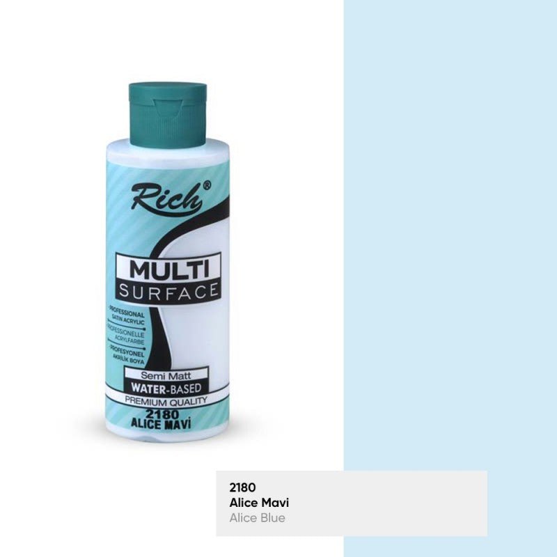 Rich Multi Surface 2180 ALICE MAVİ Akrilik Boya 120cc - indirimsepeti