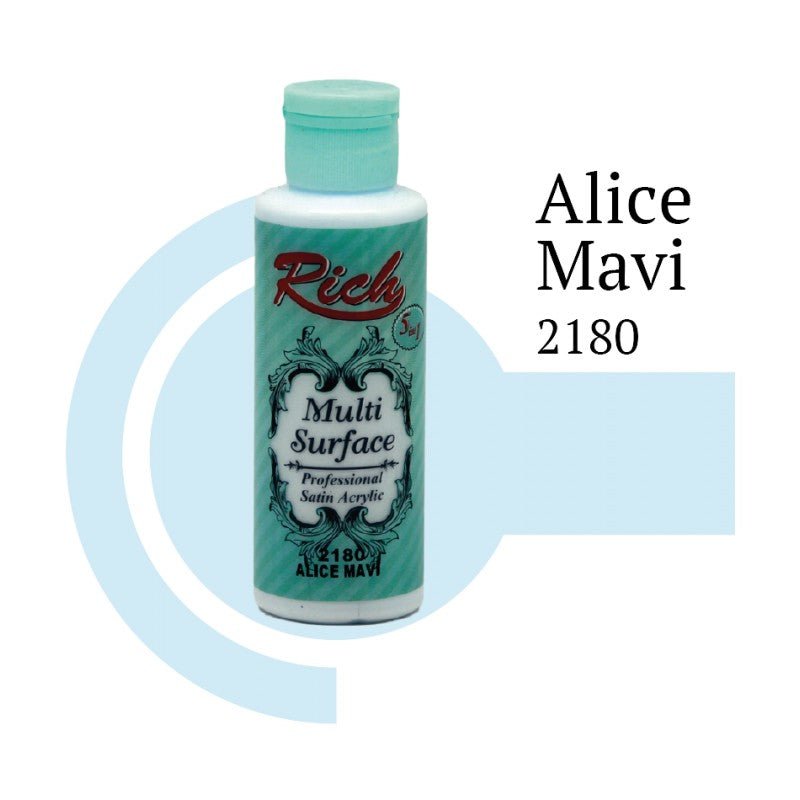 Rich Multi Surface 2180 ALICE MAVİ Akrilik Boya 120cc - indirimsepeti