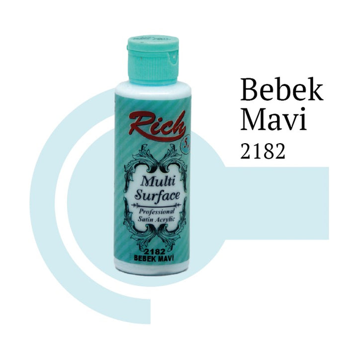 Rich Multi Surface 2182 BEBEK MAVİ Akrilik Boya 120cc