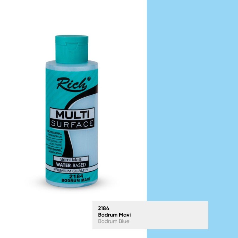 Rich Multi Surface 2184 BODRUM MAVİ Akrilik Boya 120cc - indirimsepeti