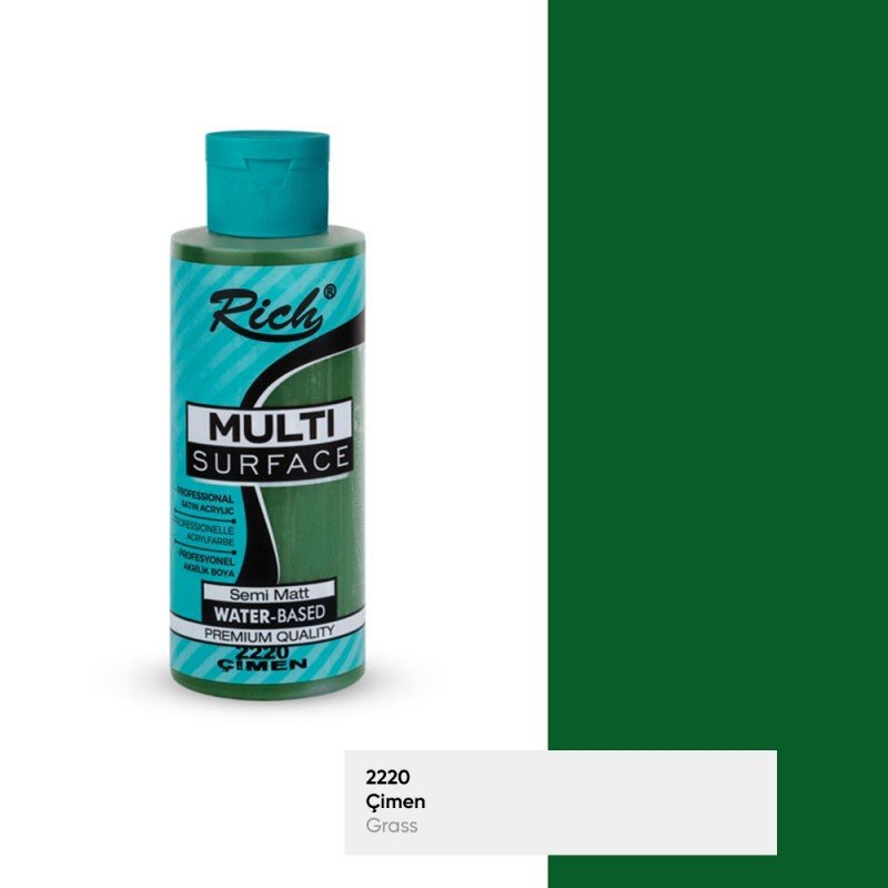 Rich Multi Surface 2220 ÇİMEN Akrilik Boya 120cc - indirimsepeti