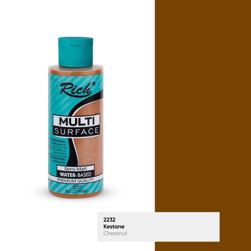 Rich Multi Surface 2232 KESTANE Akrilik Boya 120cc - indirimsepeti