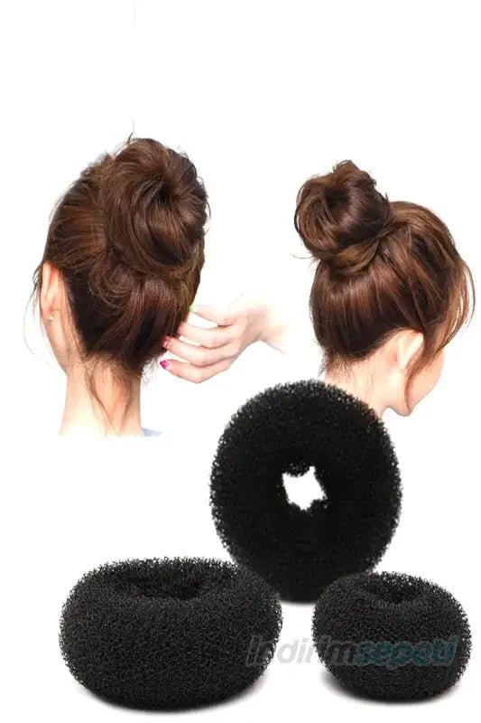 Sünger Topuz Tokası Saç Aksesuar 3 Adet 6cm - 8cm - 9cm - indirimsepeti