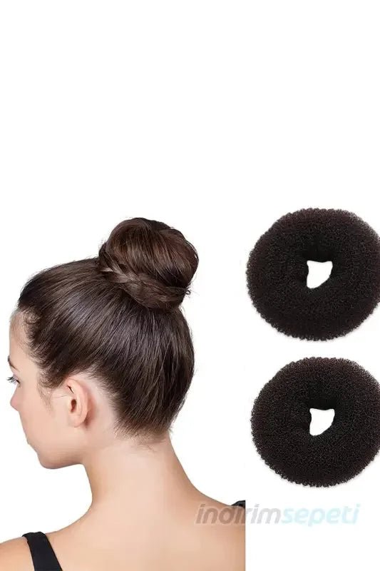 Sünger Topuz Tokası Saç Aksesuar 3 Adet 6cm - 8cm - 9cm - indirimsepeti